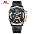 VAVA VOOM 230 Casual Sport Watches for Men Blue Luxury Military Leather Wrist Watch Man Quartz Clock Fashion Wristwatch